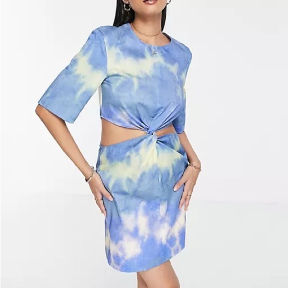 NWT & Other Stories Cut-out Waist Dress Tie-Dye